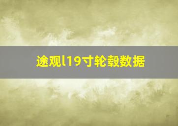 途观l19寸轮毂数据