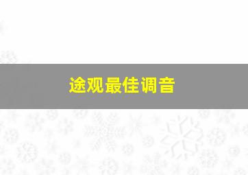 途观最佳调音