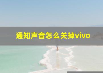 通知声音怎么关掉vivo