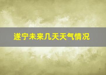 遂宁未来几天天气情况