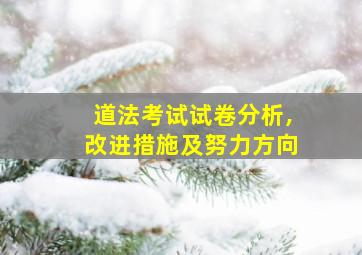 道法考试试卷分析,改进措施及努力方向