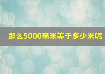 那么5000毫米等于多少米呢