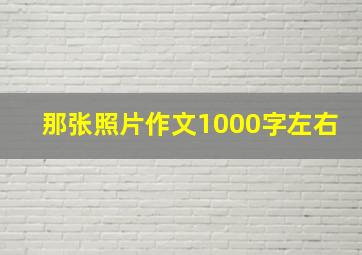 那张照片作文1000字左右