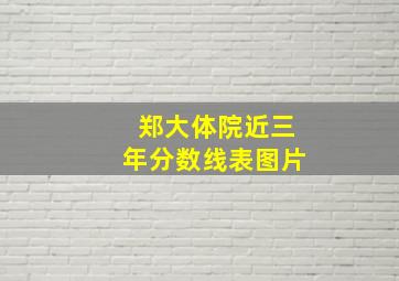 郑大体院近三年分数线表图片