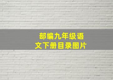 部编九年级语文下册目录图片