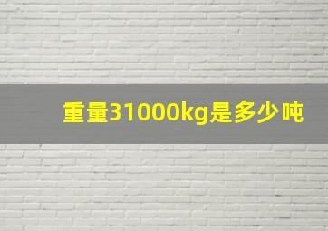 重量31000kg是多少吨