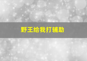 野王给我打辅助