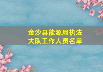 金沙县能源局执法大队工作人员名单