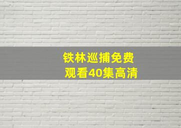 铁林巡捕免费观看40集高清