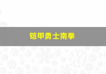 铠甲勇士南拳