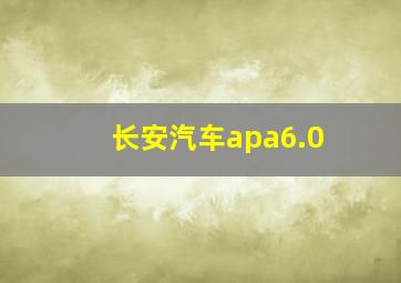 长安汽车apa6.0