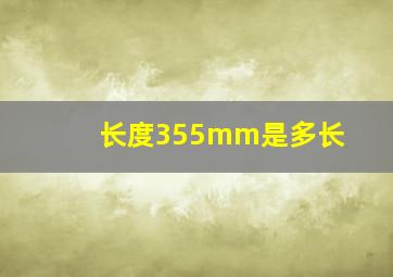 长度355mm是多长