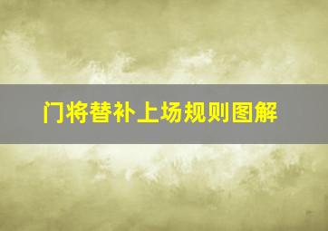 门将替补上场规则图解