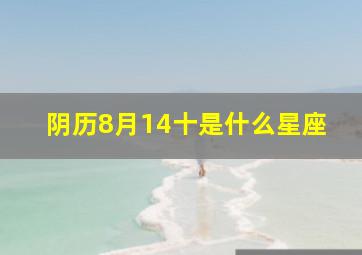 阴历8月14十是什么星座