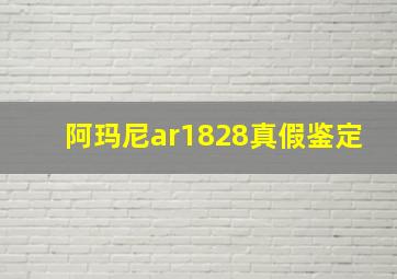 阿玛尼ar1828真假鉴定