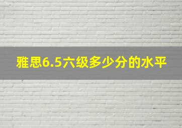 雅思6.5六级多少分的水平