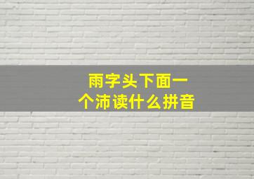 雨字头下面一个沛读什么拼音