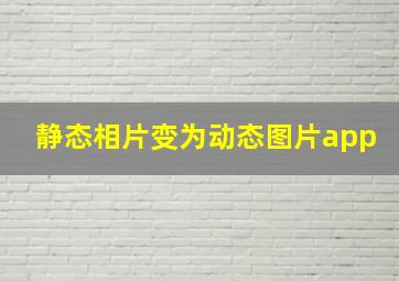 静态相片变为动态图片app