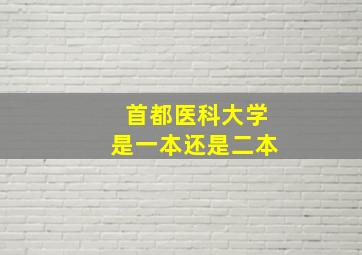 首都医科大学是一本还是二本