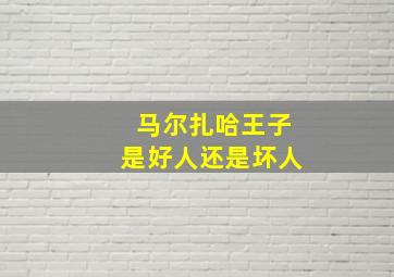 马尔扎哈王子是好人还是坏人