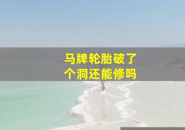 马牌轮胎破了个洞还能修吗