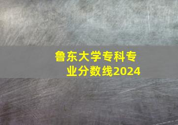 鲁东大学专科专业分数线2024