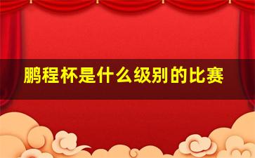 鹏程杯是什么级别的比赛