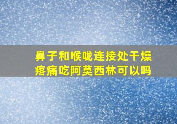 鼻子和喉咙连接处干燥疼痛吃阿莫西林可以吗