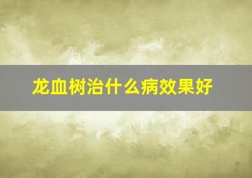 龙血树治什么病效果好